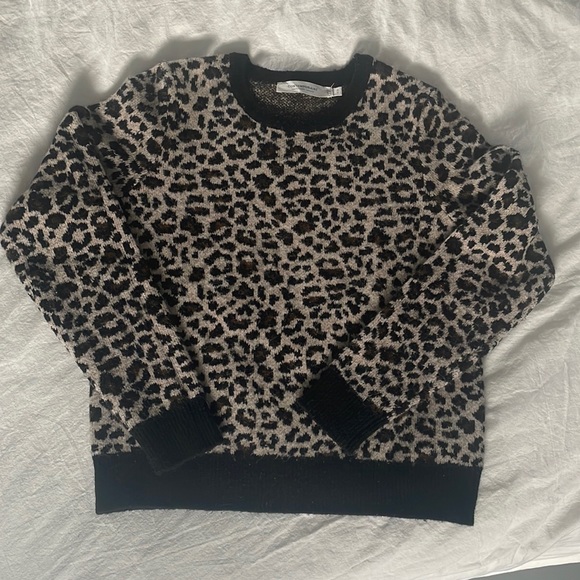 Leopard print knit crew neck - Picture 1 of 2